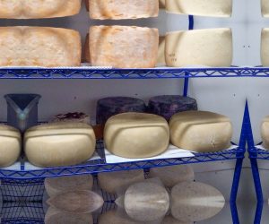 Stored blocks of cheese