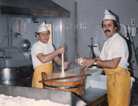 Lino Nicola and Caseificio Moderno making cheese in 1983