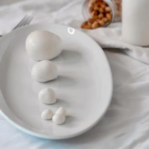 Small pieces of mozzarella